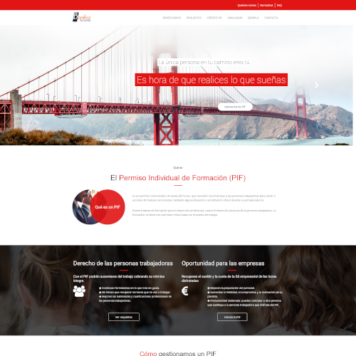 Web de Permiso Individual de Formación. Gestión de PIF