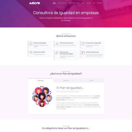 Web de Planes de Igualdad para la empresa